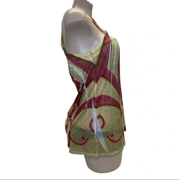 Knitted Trim Size Small Sublimation Tank Top. New No Tags - Picture 2 of 4